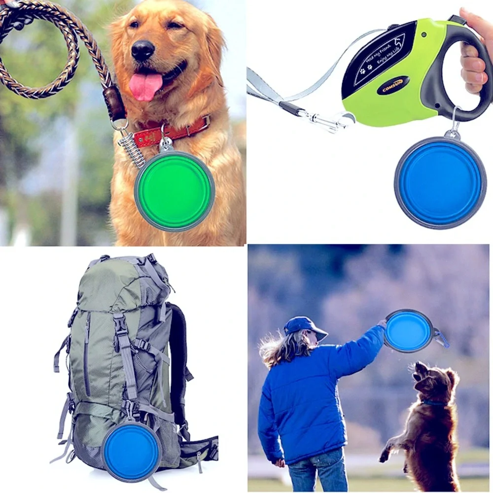 3/$15 NEW Pet Collapsible Bowl 12oz Blue, 1 Bowl